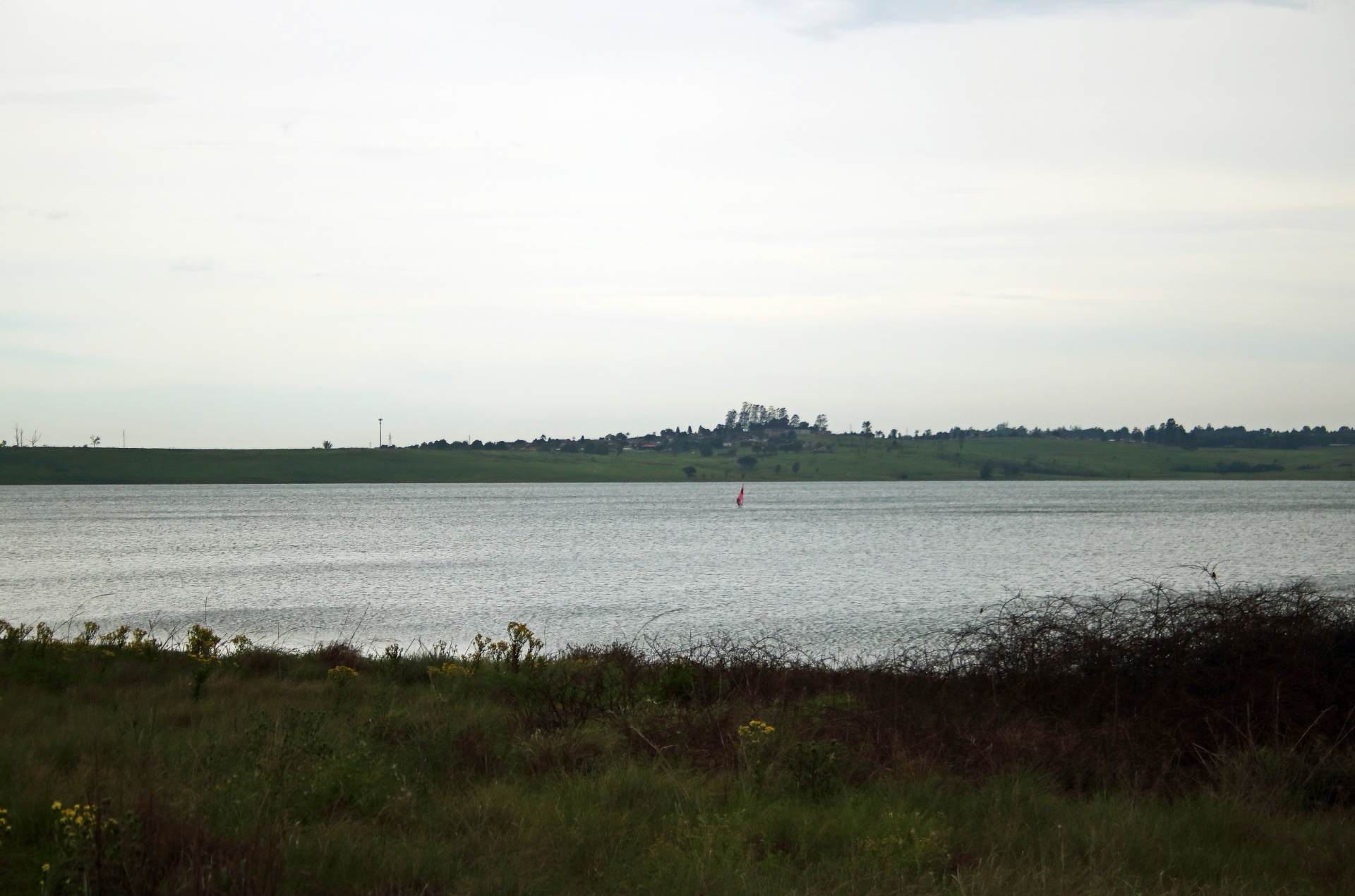 View Of Midmar Dam And Overcast Sky