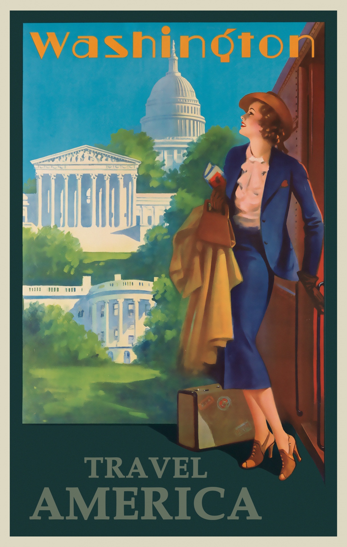 华盛顿特区旅行海报