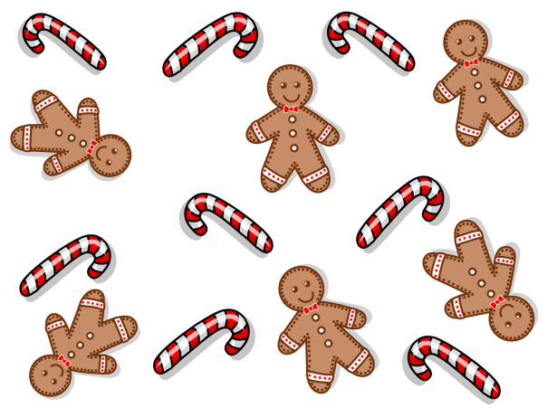 Candy Cane And Gingerbread Man Free Stock Photo - Public Domain Pictures