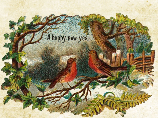 Vintage New Year Greeting Free Stock Photo - Public Domain Pictures
