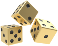 3 premium gold dice