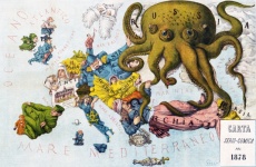 Carte de l'Europe satire comique