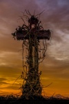 Krzyż Przed Zachodem Słońca Niebo