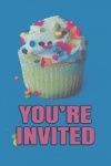 Convite de pôster de cupcake