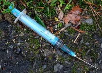 Zlikvidovaná injekční stříkačka pro drog