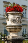 Flowers in a decorative urn