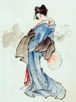 Femme geisha porcelaine art