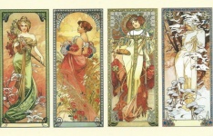 Vrouw Art Nouveau Art Vintage
