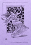 Kvinna dansar vintage konst