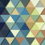 Geometriai mintás háttérrel színes