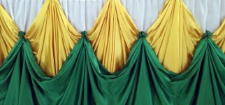 Cortina de cortina de veludo ouro verde