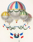 Ballon à air chaud volant aviation