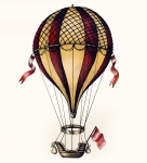 Hete luchtballon vliegende luchtvaart