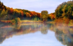 Herbst See Landschaft Spiegelung