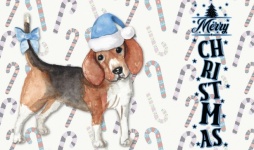 Cartolina di Natale del cane