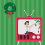 Télévision de Noël rétro
