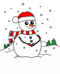 Sneeuwpop illustratie