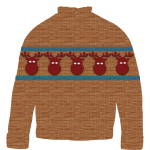 Brutto maglione natalizio con renne PNG