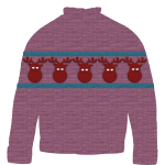 Brutto maglione natalizio con renne PNG
