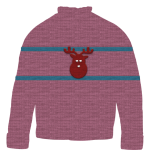 Csúnya karácsonyi rénszarvas pulóver PNG