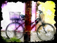 Arte astratta della bicicletta