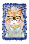 Cartoon Fuchs mit Brille