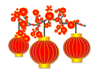 Chinese lanterns illustration