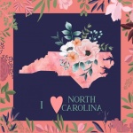 Ich liebe North Carolina Poster