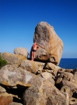Muž se modlí v Giant Rock