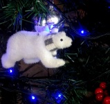 Polar Bear On Christmas Tree