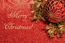 Red Glitter Christmas Background