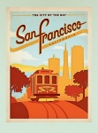 Affiche de voyage de San Francisco Troll