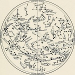 Mappa vintage di astronomia stellare