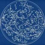 Mappa vintage di astronomia stellare