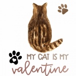 Tabby Cat Valentine Poster