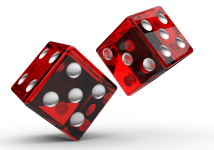 Two Dice Fly On The Roll