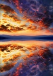 Water reflection sunset
