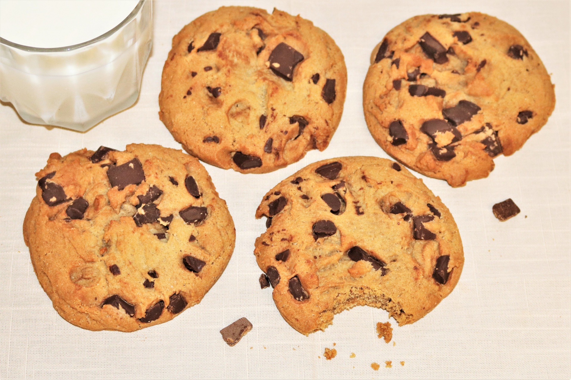 Chocolate Chip Cookies And Milk 2 Free Stock Photo - Public Domain Pictures