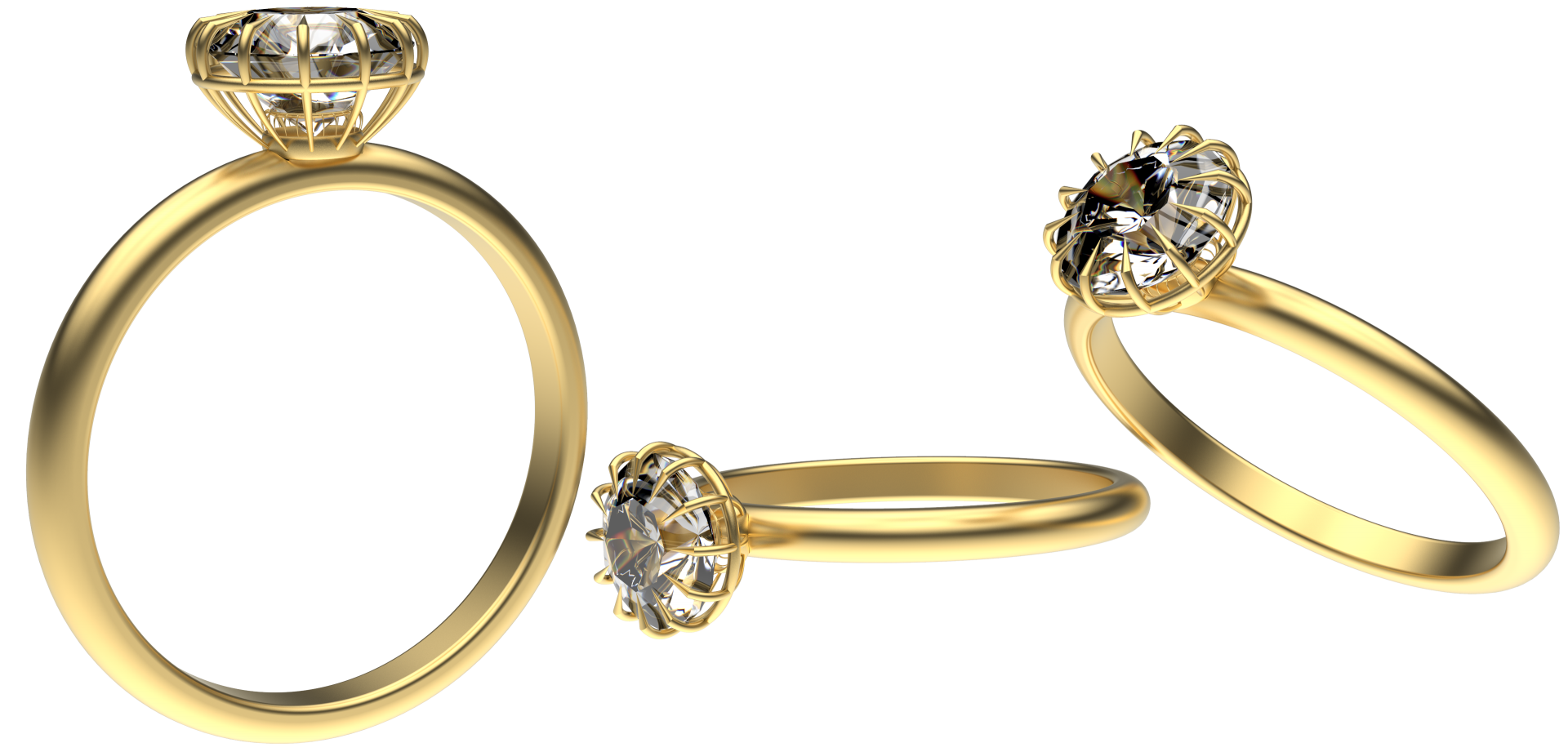 diamond ring nail design