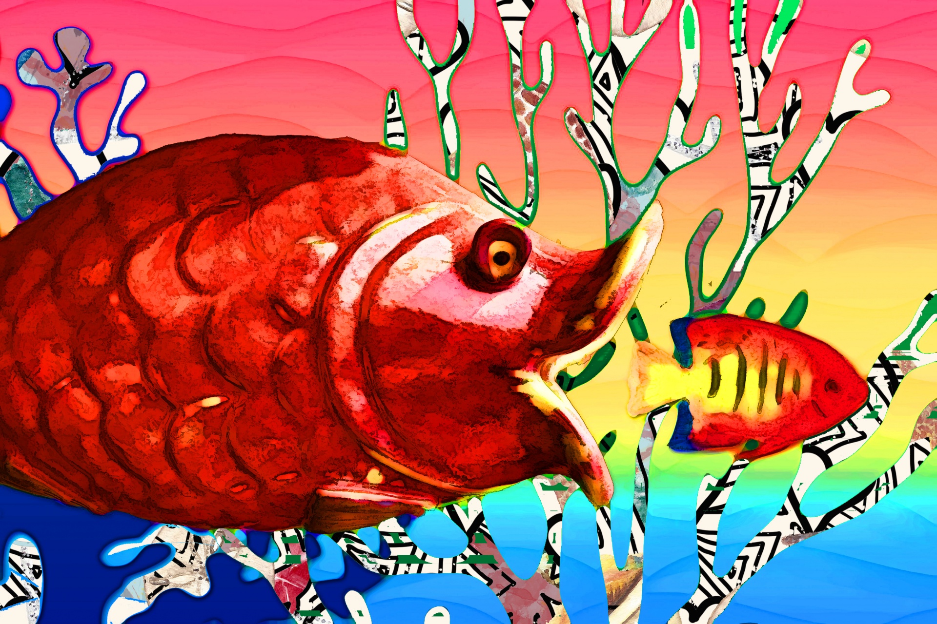 卡通海底动物鱼图片素材免费下载 - 觅知网