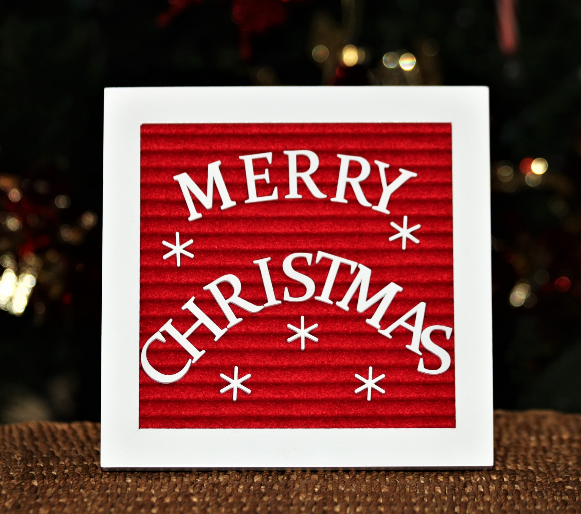 Merry Christmas Sign On Table Free Stock Photo Public Domain Pictures