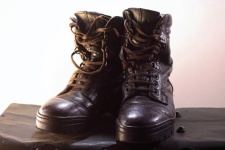 A Pair Of Old Combat Boots