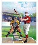 Arte vintage di baseball vecchio