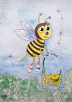 Biene mit Honig