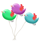 Baloane în formă de pasăre