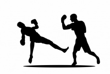 Combat de boxe knockdown