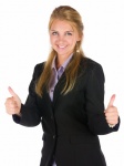 Businesswoman With Thumbs Up
