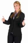 Businesswoman With Thumbs Up