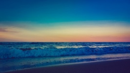 Colorful beach sunset