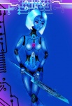 Robot ragazza cyberpunk